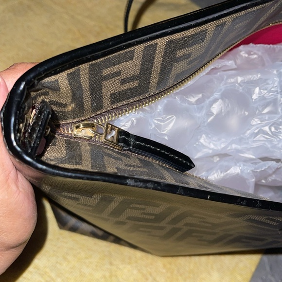 Preloved Fendi leather Zucca bag pristine condition comes with dust. - Picture 12 of 16